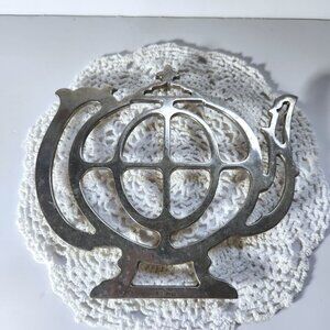 Vintage Silverplate Teapot Shape Trivet Made in Italy EP Zinc